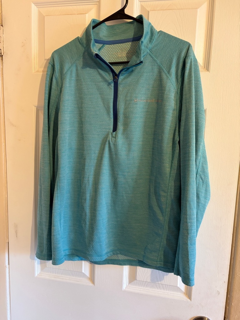 Vineyard Vines Teal Zip-Up Sweater